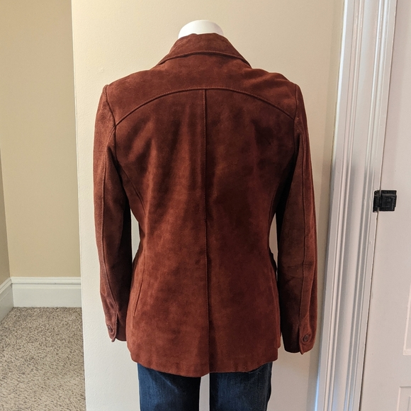 Vintage Berman's reddish brown leather blazer. - Picture 4 of 10